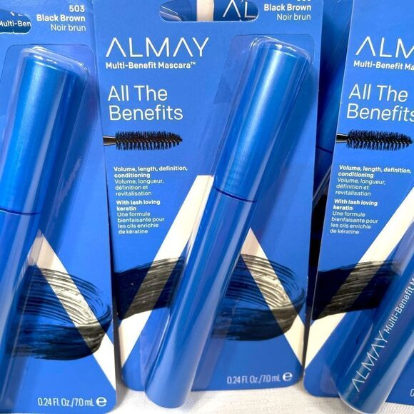 MASCARA BUNDLE OF 7 NWT ALMAY MULTI-BENEFIT MASCARA 503 BLACK/BROWN - Picture 2 of 3